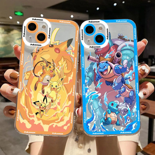 Case Pikachu e Squirtle EM CORES